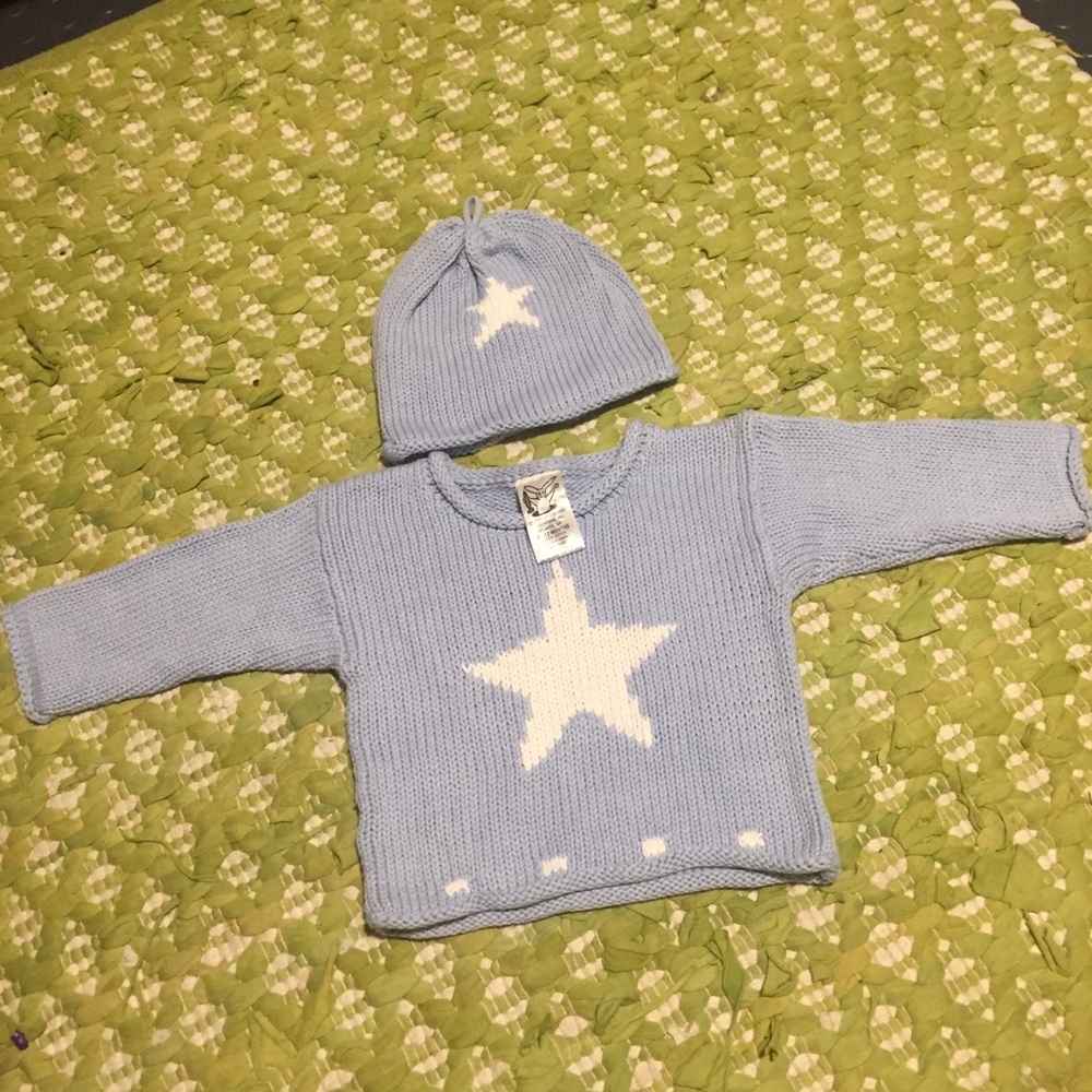 Jack Rabbit 2 piece Sweater with Hat Size 6 - 12m